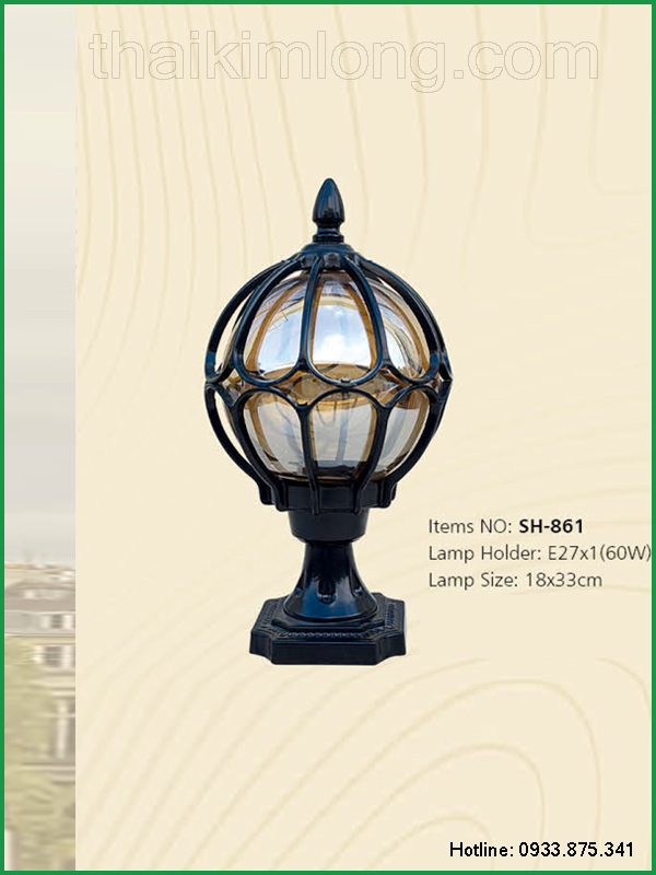 Đèn Đầu Cột Thái Kim Long SH861